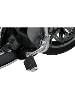 Długie spacerówki Tour-Tech z podnóżkami Trident Dually ISO Kuryakyn uniwersalne chromowane