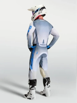 Spodnie cross Alpinestars MX Racer Amber szaro-niebieskie