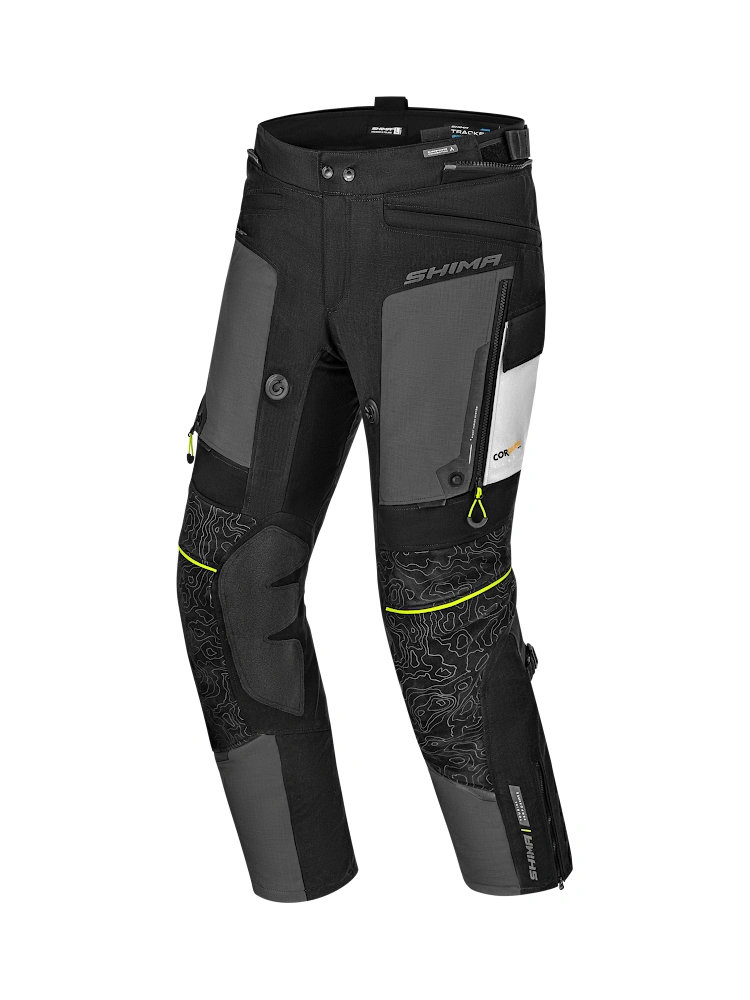 Spodnie motocyklowe tekstylne Shima Tracker czarno-szare