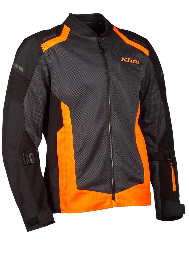 Kurtka motocyklowa tekstylna Klim Induction czarno-pomarańczowa