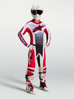 Bluza cross Alpinestars MX Techstar Maven biało-czerwono-fioletowa