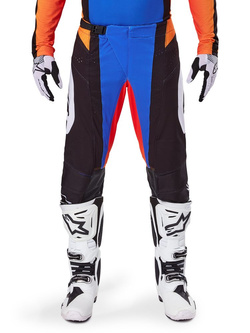 Spodnie cross damskie Alpinestars MX Techstar Melt pomarańczowo-niebieskie