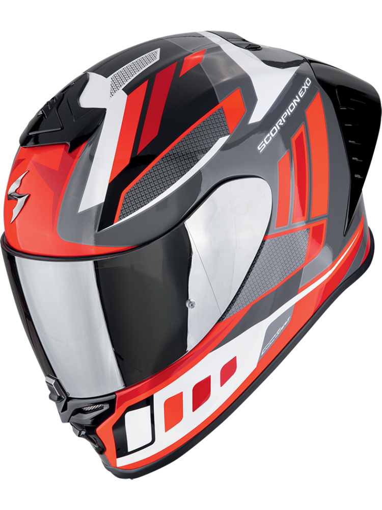 Kask integralny Scorpion EXO-R1 EVO II Air Vital szaro-biało-czerwony