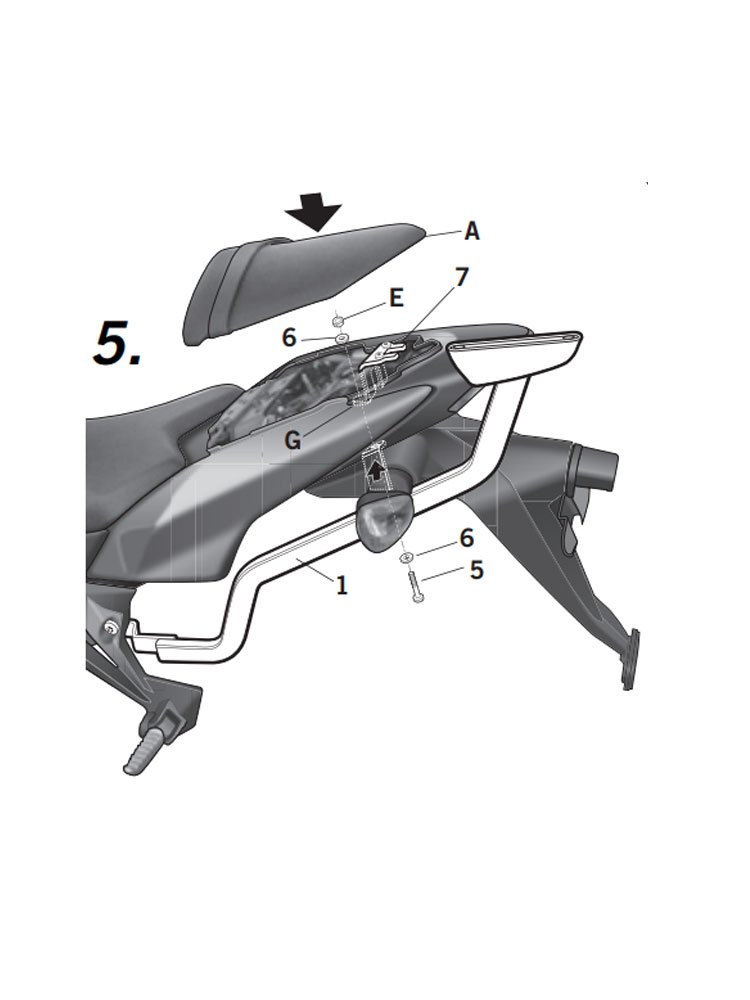 Stelaż pod kufer centralny SHAD Top Master Kawasaki Z 750/ R (07-12)/ 1000 (07-09)