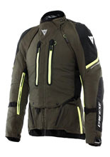 Kurtka motocyklowa tekstylna Dainese Super Adventure Absoluteshell czarno-brązowo-żółta