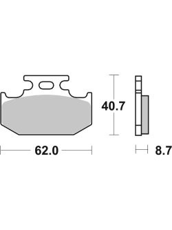 Klocki hamulcowe Brembo TT 07KA12TT Yamaha (wybrane modele) [na tył, kpl. na 1 tarczę]