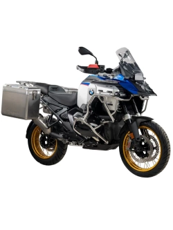 Zestaw: kufry boczne srebrne Zega Mundo + stelaże srebrne Touratech BMW R 1300 GS Adventure (24-) [poj.: 38+38l]