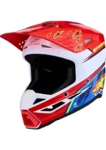 Kask enduro Alpinestars SM3 Falcon biało-czerwono-niebieski połysk