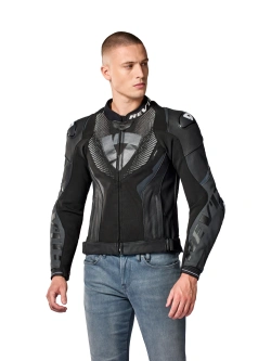 Kurtka motocyklowa skórzana REV’IT! Hyperspeed 3 Pro czarno-antracytowa