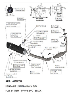 Pełny układ wydechowy LeoVince LV ONE EVO Honda CB 125 R (21-23) czarny [stal nierdzewna] 
