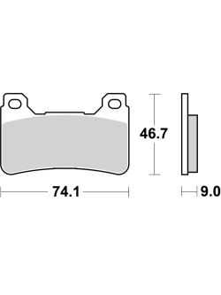 Klocki hamulcowe Brembo SR Honda (wybrane modele) [na przód, kpl. na 1 tarczę]
