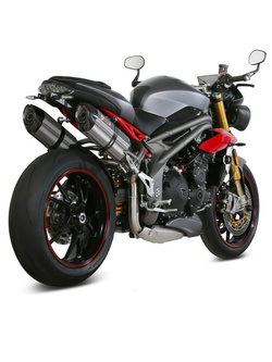 Tłumiki motocyklowe Slip-On Line (Suono) MIVV do Triumph Speed Triple 1050 R / S / RS (16-17) srebrne