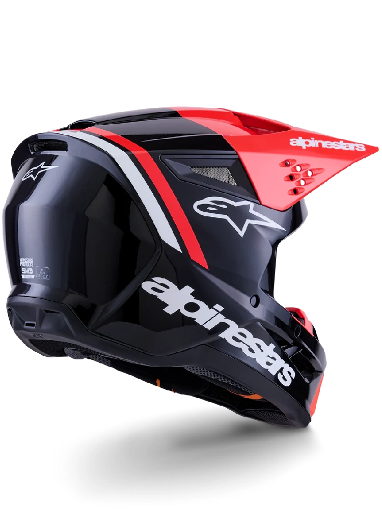 Kask enduro Alpinestars SM3 Radium czarno-czerwono-biały