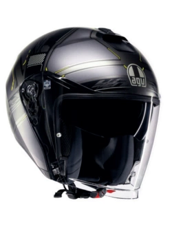 Kask otwarty AGV Irides Zagabria szaro-żółty matowy