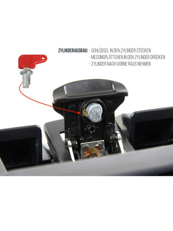 Klucz z wkładką do zamków kufrów centralnych i bocznych Hepco&Becker