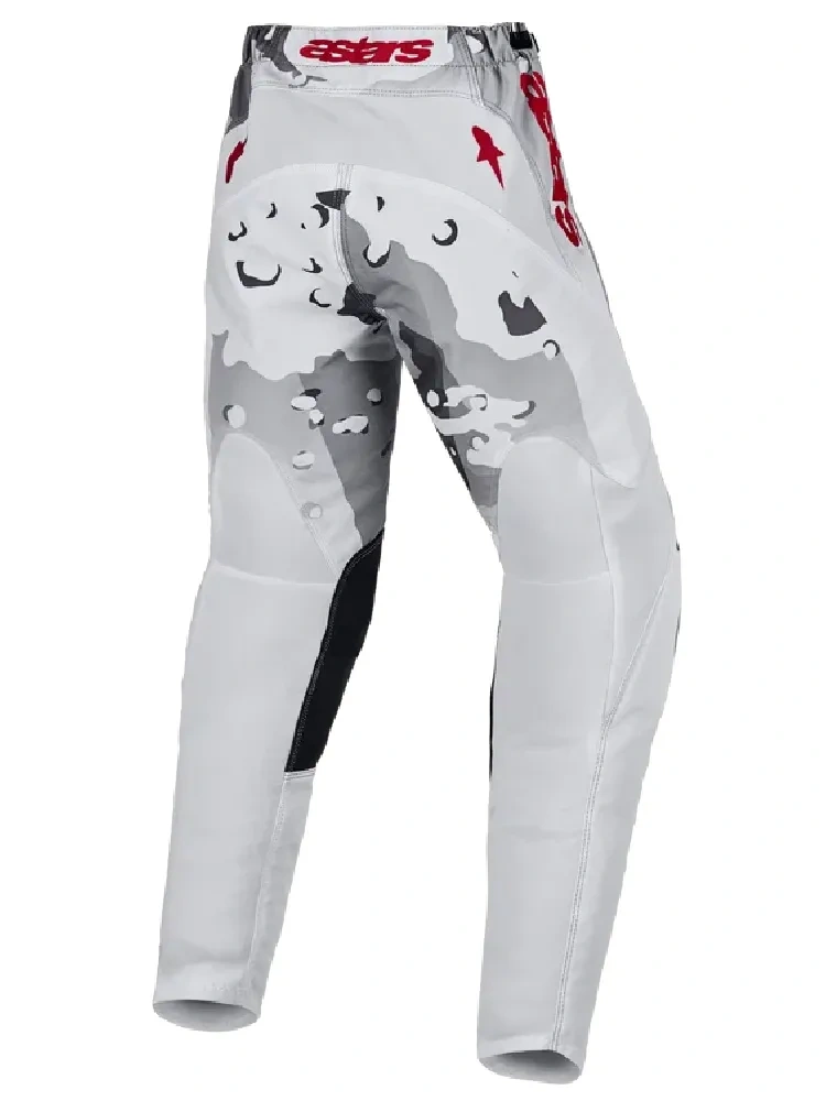 Spodnie cross dziecięce Alpinestars MX Fluid Lone biało-szaro-czerwone