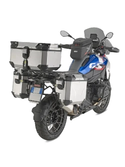 Kufer boczny GIVI Trekker Outback Evo Smart 37 aluminiowy, anodyzowany [na lewą stronę; poj.: 37 l; bez wkładki SLR]