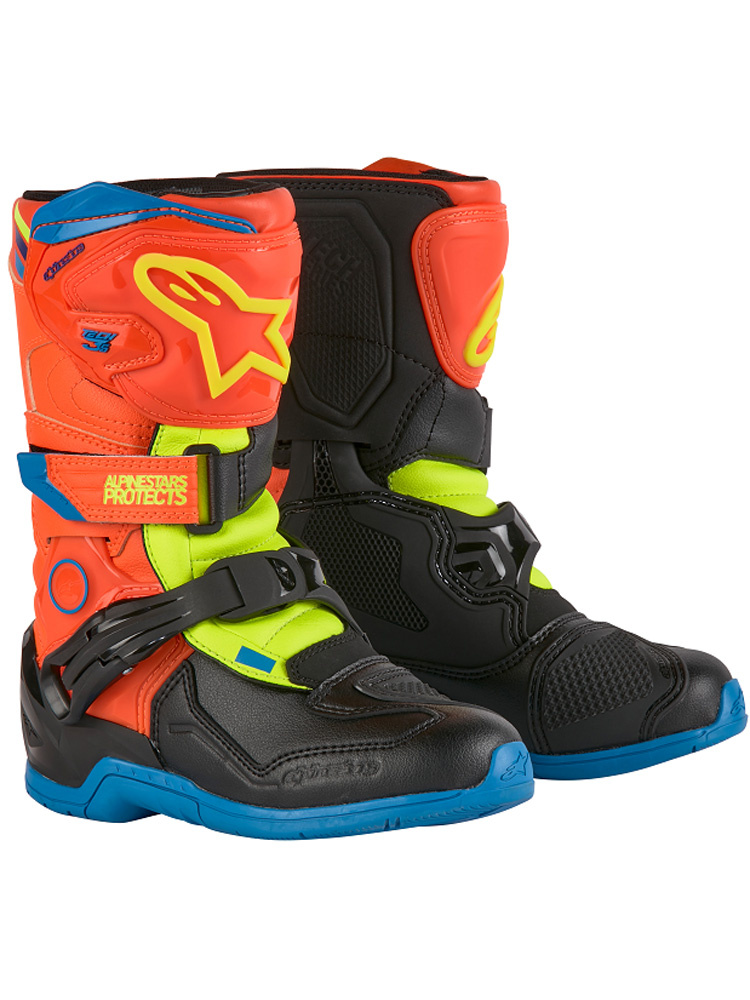Buty cross dziecięce Alpinestars MX Tech 3S Kids pomarańczowo-fluo