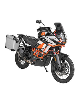 Zestaw: kufry boczne z anodowanego aluminium srebrne "And-S" Zega Evo + stelaże srebrne Touratech KTM 1050 Adventure/1090 Adventure/1290 Super Adventure (-20)/1190 Adventure/R (31+38L)
