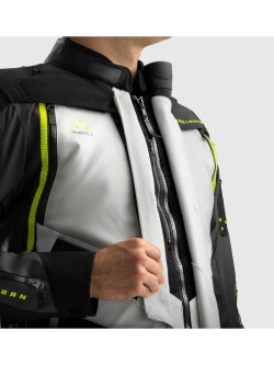 Kurtka motocyklowa tekstylna Rebelhorn Hardy 3.0 czarno-szaro-żółta