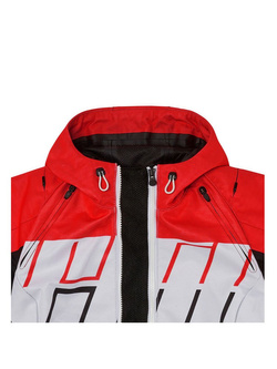 Kurtka motocyklowa tekstylna Icon Airform Retro czerwono-biało-czarna