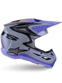 Kask enduro Alpinestars SM3 Jettson szaro-fioletowo-czarny
