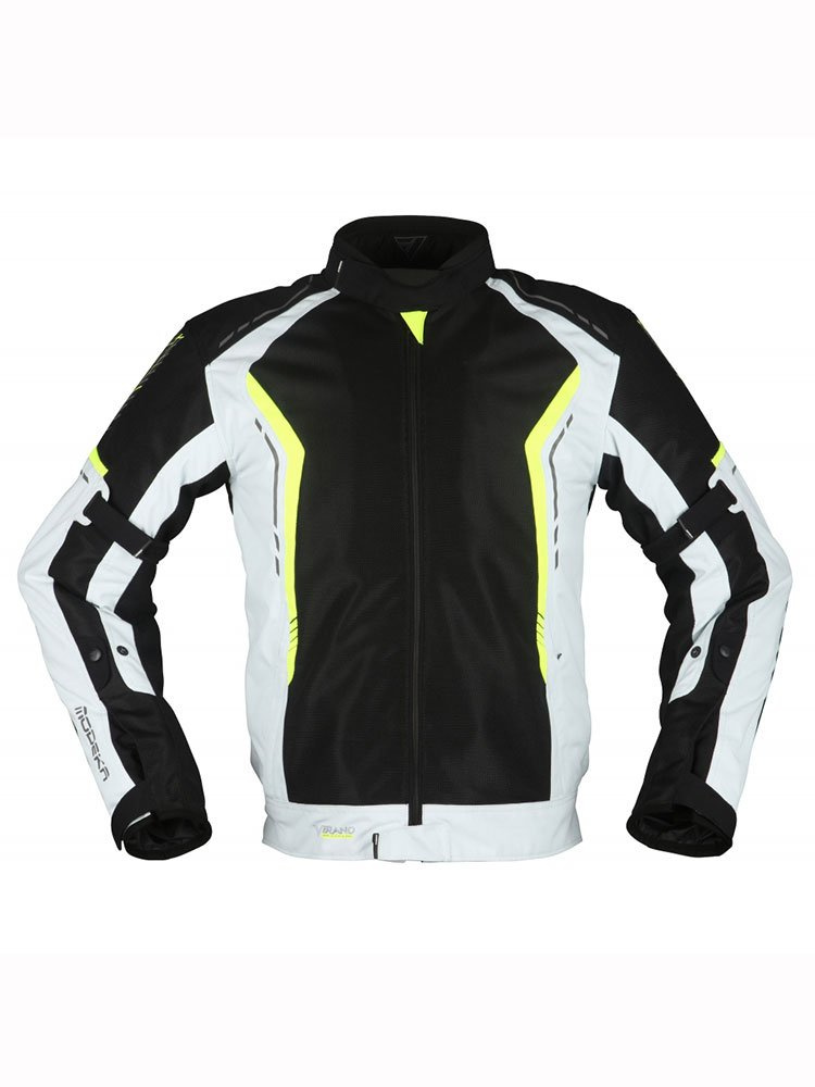 Kurtka motocyklowa Modeka Khao Air czarno-popielato-neonowa