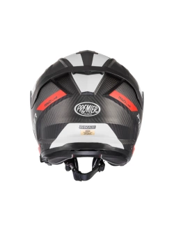 Kask otwarty Premier JT5 Carbon MA 2 BM czarno-biało-czerwony