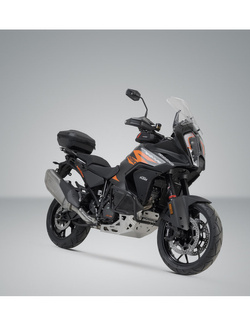 Zestaw: kufer centralny plastikowy Urban ABS + stelaż SW-MOTECH KTM 1290 Super Adventure / S / R (21-)/ 1390 R (24-) [pojemność 16-29 L ]