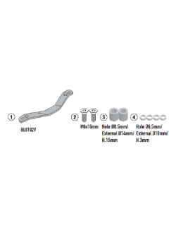 Adapter do montażu stelaża pod kufer centralny GIVI SRA5143 na oryginalnym stelażu BMW C 400 GT/ X (25-)