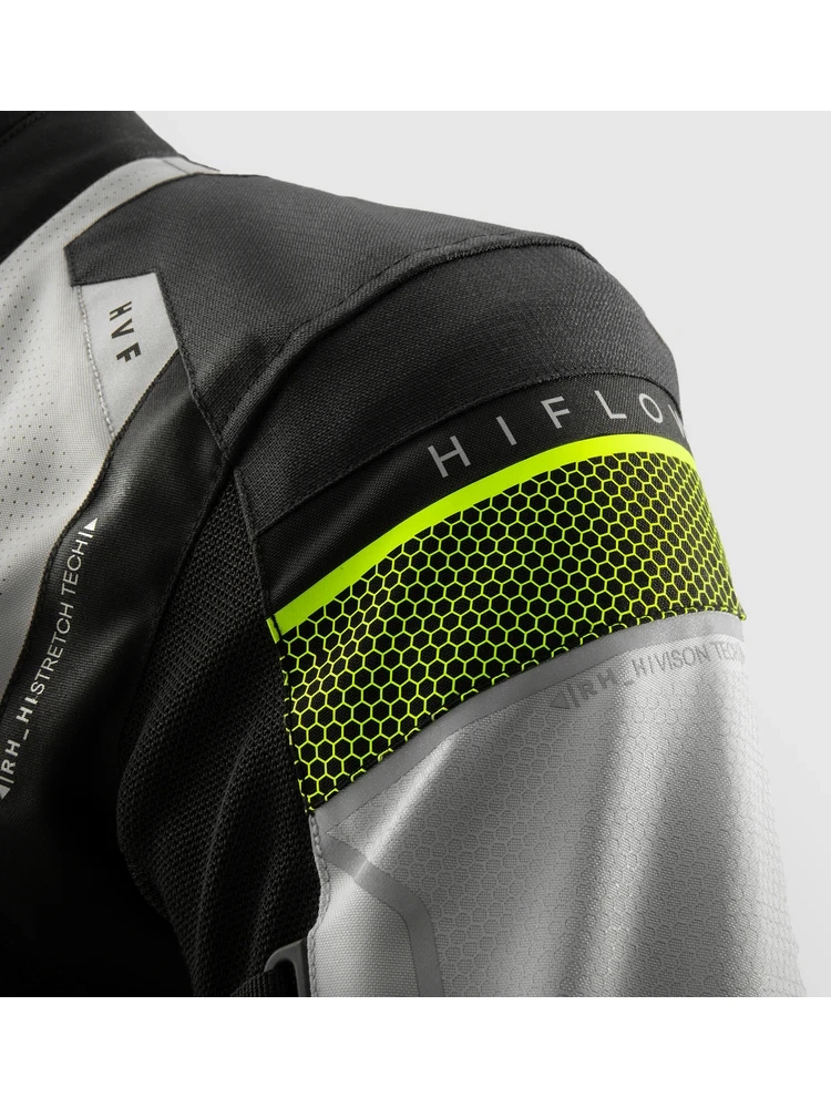 Kurtka motocyklowa tekstylna Rebelhorn Hiflow V czarno-szaro-żółta