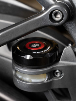 Pokrywa zbiornika płynu hamulcowego tylnego GILLES BMW, Ducati (wybrane modele) aluminiowa czarna