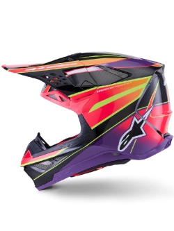 Kask enduro Alpinestars MX Supertech M10 Era różowo-fioletowy-fluo