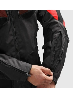 Kurtka motocyklowa tekstylna Rebelhorn Hiker IV czarno-szaro-czerwona