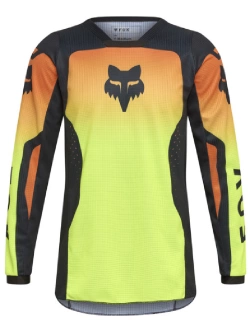 Bluza enduro dziecięca Fox 180 Shield czarno-pomarańczowo-żółta