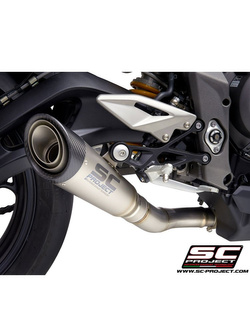 Tłumik SLIP-ON S1 Titanium z karbonową końcówką SC-Project do Triumph Street Triple 765 S/R/RS (2020)