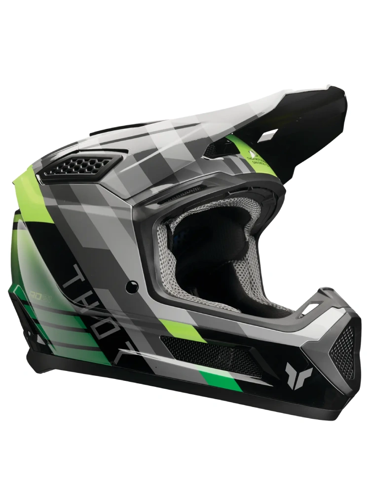 Kask enduro Thor Fleet szaro-zielony