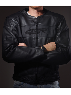 Kurtka motocyklowa skórzana 4SR Hooligan Black Velvet czarna