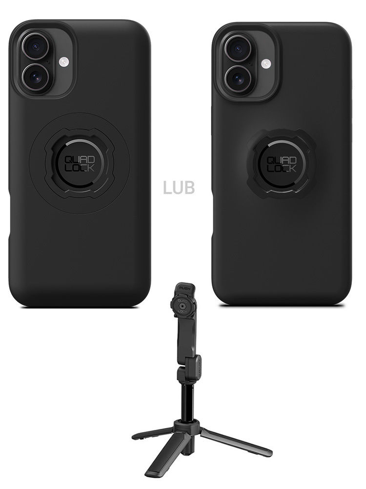 Zestaw: etui na telefon iPhone 16 Plus + statyw/ selfie stick Quad Lock