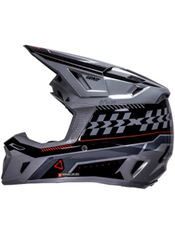 Kask enduro Leatt Moto 8.5 V25 czarno-szary z goglami czarnymi