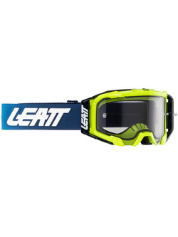 Gogle motocyklowe Leatt Velocity 5.5 z lekko przyciemnianą szybą niebieskie-fluo