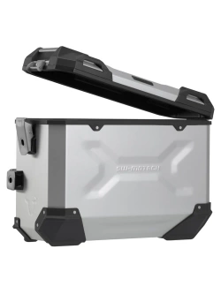 Zestaw: kufry boczne TRAX ADV + stelaże PRO SW-Motech Yamaha Tracer 7/ GT (RM55, RM56) (25-) srebrne [poj.: 2 x 45 L]