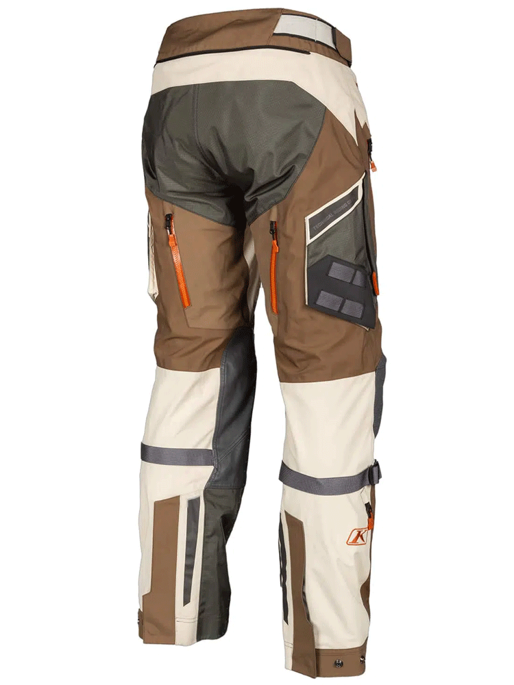 Spodnie motocyklowe tekstylne Klim Badlands Pro brązowo-pomarańczowe