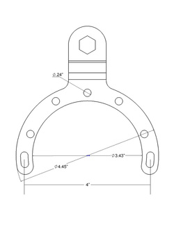 Motocyklowa podstawa RAM montowana do zbiornika paliwa, rozmiar duży