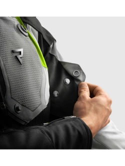 Kurtka motocyklowa tekstylna Rebelhorn Borg II czarno-szaro-żółta