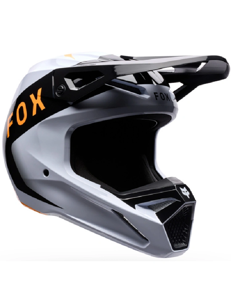 Kask enduro Fox V1 Noble czarno-biało-pomarańczowy