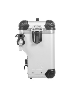 Zestaw: kufry boczne z anodowanego aluminium srebrne Zega Evo X + stelaże czarne Touratech Yamaha Tenere 700 / World Raid(2 x 45L)