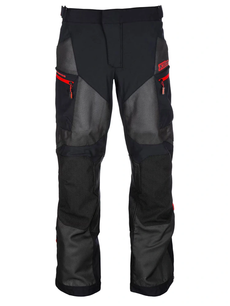 Spodnie motocyklowe tekstylne Klim Baja czarno-czerwone