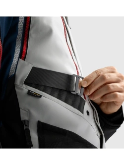 Kurtka motocyklowa tekstylna Rebelhorn Hardy 3.0 czarno-szaro-niebieska