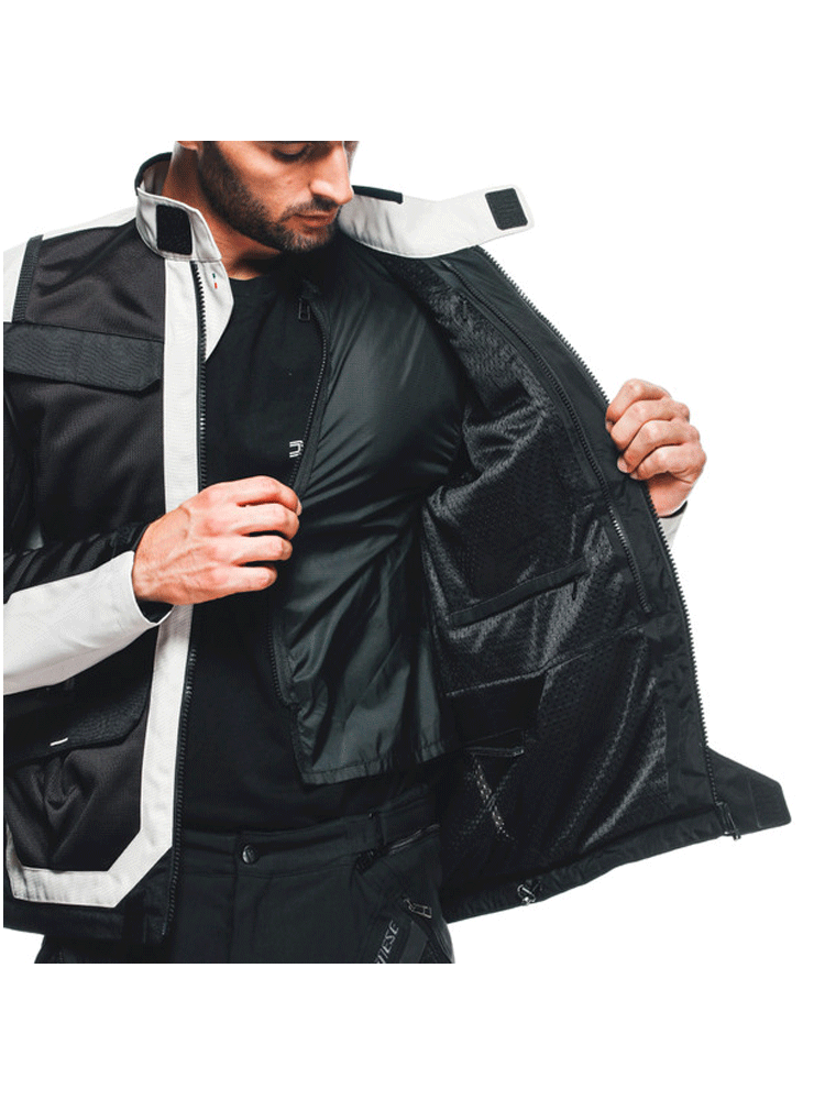 Kurtka motocyklowa tekstylna Dainese Desert Tex szaro-czarna